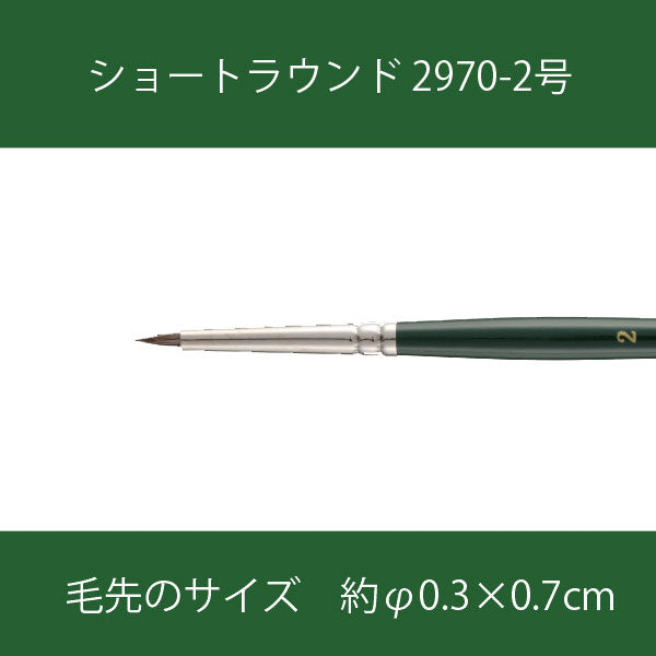 エメラルドグリーンラウンド・スクリプトライナー・ショートラウンド