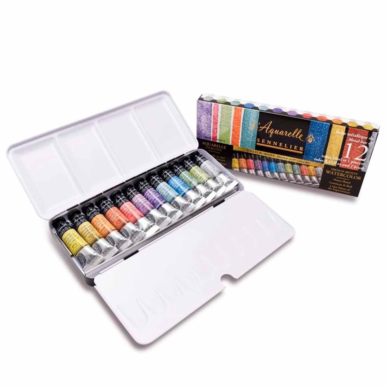 セヌリエ 透明水彩絵具 10mlチューブ IDC12色セット【お取り寄せ商品】