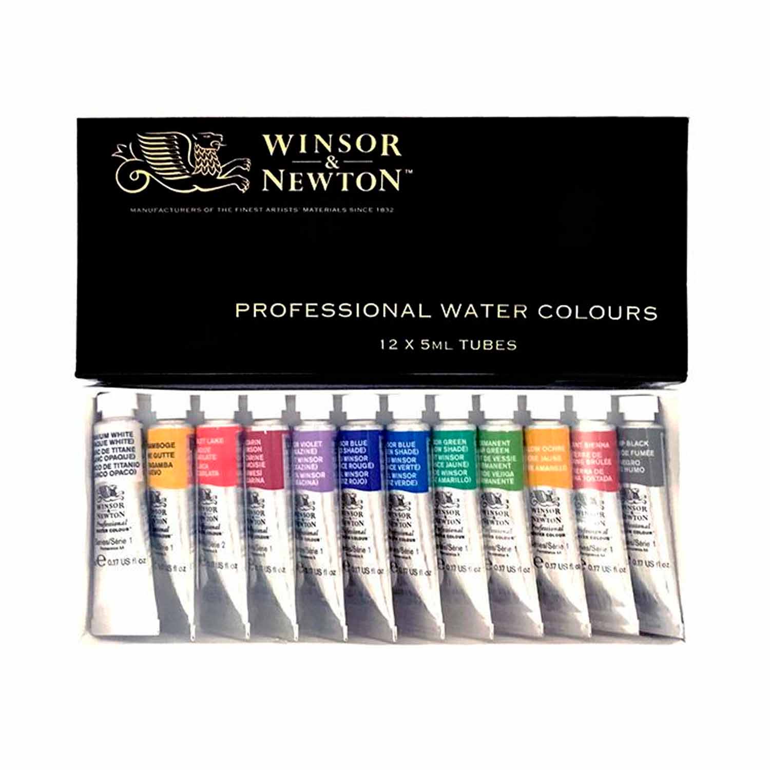 W&N プロフェッショナル・ウォーターカラー 5mlチューブ 12色セット【お取り寄せ商品】