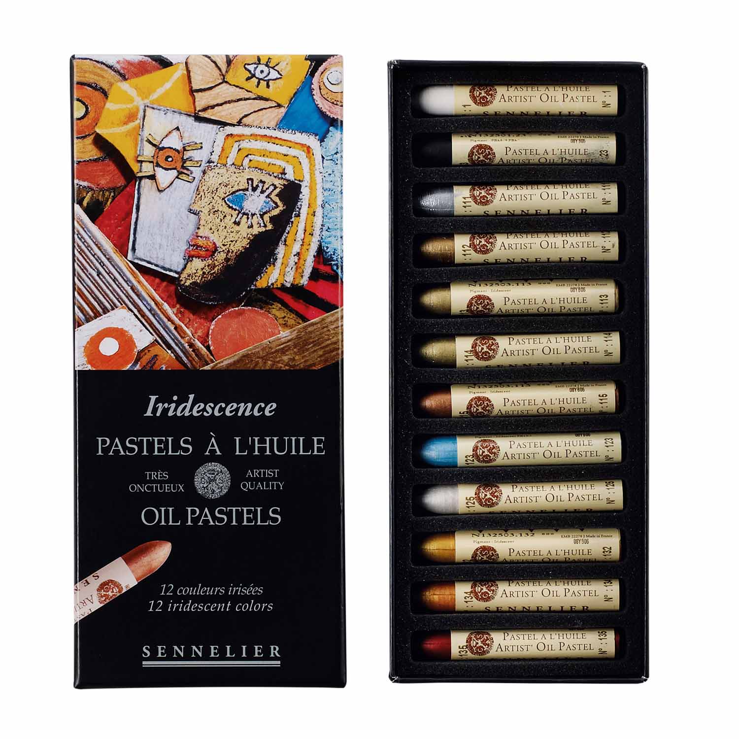 セヌリエ オイルパステル12色 Iridescent【お取り寄せ商品】