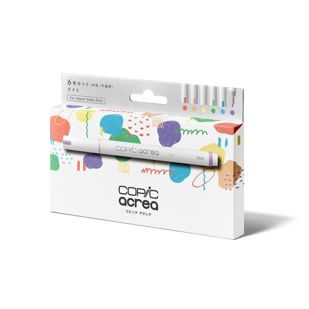 コピックアクレア 6色セット：ライト【お取り寄せ商品】